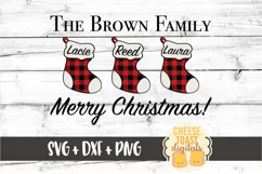 Merry Christmas - Buffalo Plaid Christmas Sign SVG PNG DXF Product Image 2