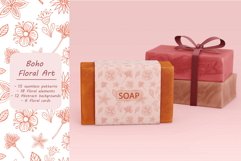 Boho Floral Art - Flowers and Leaves Clipart, Digital Paper Product Image 6