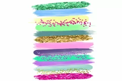 Mermaid Brush Strokes Clipart- Brush Strokes Clipart Mermaid Product Image 3