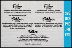 Funny definitions | Father and children - 5 SVG Cut Files Product Image 1