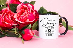 Mug Mockup 11 Oz Blank White Coffee Cup Black Handle Product Image 1