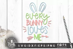 Everybunny Loves Me SVG | Easter Bunny SVG | Bunny Ears SVG Product Image 1