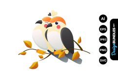Woodchat Shrike Bird Clipart Product Image 1