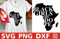 Black Girls svg, Black History, Melanin svg, Afro Woman svg Product Image 1