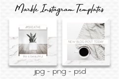 Marble &amp; Pink Instagram Templates | Social Media Templates Product Image 1