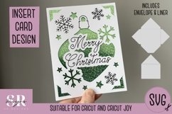 Christmas insert card design| Paper cutting | Cricut Joy svg Product Image 1