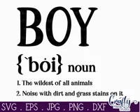 Boy Definition | Funny Boy Svg Design File Product Image 2