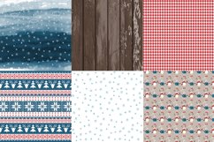 Cozy winter papers, Digital papres, Christmas papers Product Image 2