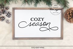 Cozy Season Svg, Farmhouse Christmas Sign svg Product Image 6