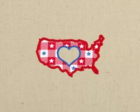 Love America Applique Embroidery Design Product Image 2