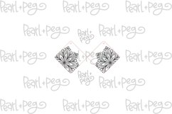 Modern Mandala Diamond Laser Engraved Earring File Product Image 2