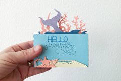 3D Beach Card SVG | Mermaid Box Card SVG | Summer SVG Product Image 4