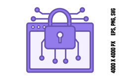 Colored Encryption Icon Product Image 1