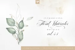 Floral Watercolor Bouquet Vol45 Product Image 1
