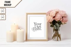 Wooden Frame Smart Mockup PSD &amp; JPG Template Graphic Product Image 1