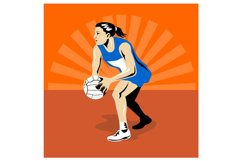Netball Player Product Image 1