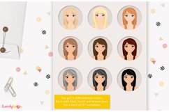Girl clipart avatar, female logo, social brand LVB55 Hana Product Image 3