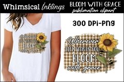Bloom With Grace-Sunflower Sublimation Clipart Product Image 1