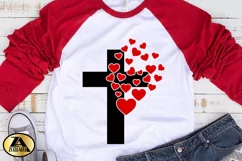 Valentines Heart Cross SVG Jesus SVG Faith SVG Christian SVG Product Image 5