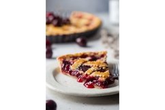 Photo of Piece of Delicious homemade classic cherry pie Product Image 1