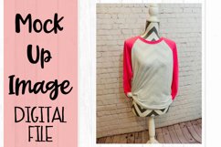 Pink Raglan on Mannequin Mock Up Product Image 1