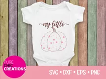 Fall SVG|My Little Pumpkin|Fall Quote SVG|SVG DXF PNG EPS Product Image 2