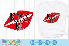 Kiss Me Lips SVG, Valentine svg Cut file DXF EPS PNG Product Image 1