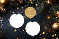 Christmas Car Coaster Mock Up, Winter Car Coasters Mockup Product Image 1