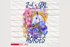 png horse horse in flowers just a girl who loves horses Product Image 1