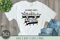 My Favorite Color is Christmas Lights SVG - PNG, DXF, EPS Product Image 1
