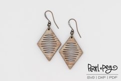 Diamond Center Cutouts Laser Engraved Earring Download Product Image 1