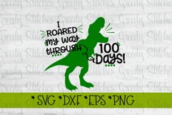 Roared My Way Through 100 Days SVG, DXF, EPS, PNG. Product Image 7