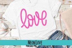 Neon Love Sublimation PNG Product Image 1