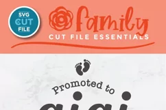 Gigi svg - a Promoted to grandma gigi svg file for crafters Product Image 2