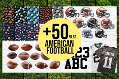 American Football PBundle:Patterns,Clipart,Alphabet &amp; Number Product Image 1