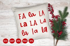 Fa La La La Svg | Christmas Pillow Design Product Image 1