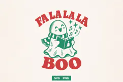 Fa La La La Boo SVG, Creepmas PNG, Spooky Christmas Design Product Image 1