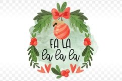 Fa La La La Christmas Sublimation png files mugs &amp; tumblers Product Image 1