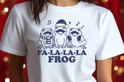 Funny Christmas Frog SVG | Fa La La La La Singing Frog PNG Product Image 2