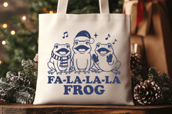 Funny Christmas Frog SVG | Fa La La La La Singing Frog PNG Product Image 3