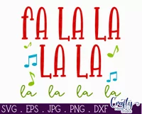Fa La La La La Christmas Farmhouse Sign Svg Product Image 2