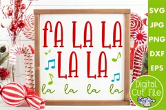 Fa La La La La Christmas Farmhouse Sign Svg Product Image 1
