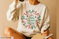 Christmas Fa La La La La La La La SVG PNG T-shirt Design Product Image 2