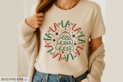 Christmas Fa La La La La La La La SVG PNG T-shirt Design Product Image 4
