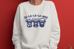 Fa La La La Moo SVG PNG, Funny Highland Cow Christmas Design Product Image 2