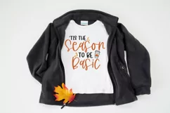 Pumpkin Spice Season SVG - Tis The Season To Be Basic Product Image 1