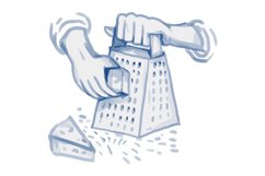 Handheld Cheese Grater Grating Watercolor Product Image 1