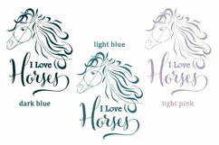 Horse Sublimation | Love Horses | Horse Head Silhouette Product Image 2