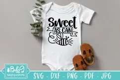 Cute Baby SVG - Sweet As Can Bee - Newborn SVG Product Image 5