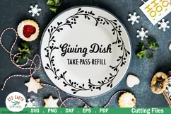 Christmas Sharing plate, Giving plate SVG,DXF,PNG,EPS,PDF Product Image 1